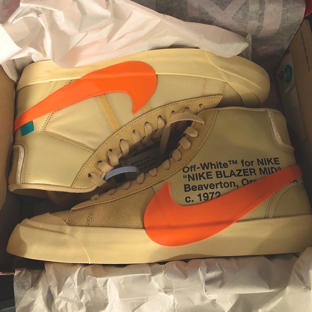 OFF-WHITE X NIKE ALL HALLOWS EVE BLAZER. SIZE 11